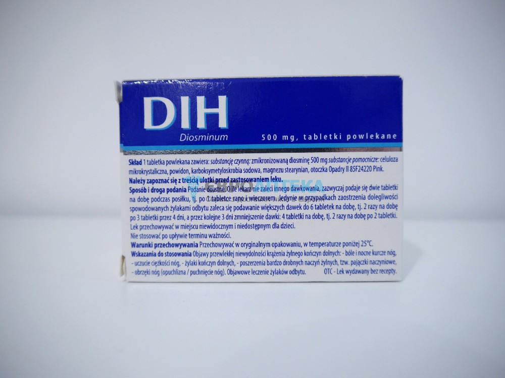 Діосмін (DIH) 500 мг, № 60 - таблетки 5692