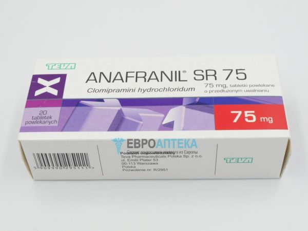 Купить Анафранил СР 75 мг, №20 - таблетки - ЕвроАптека - сервис по .