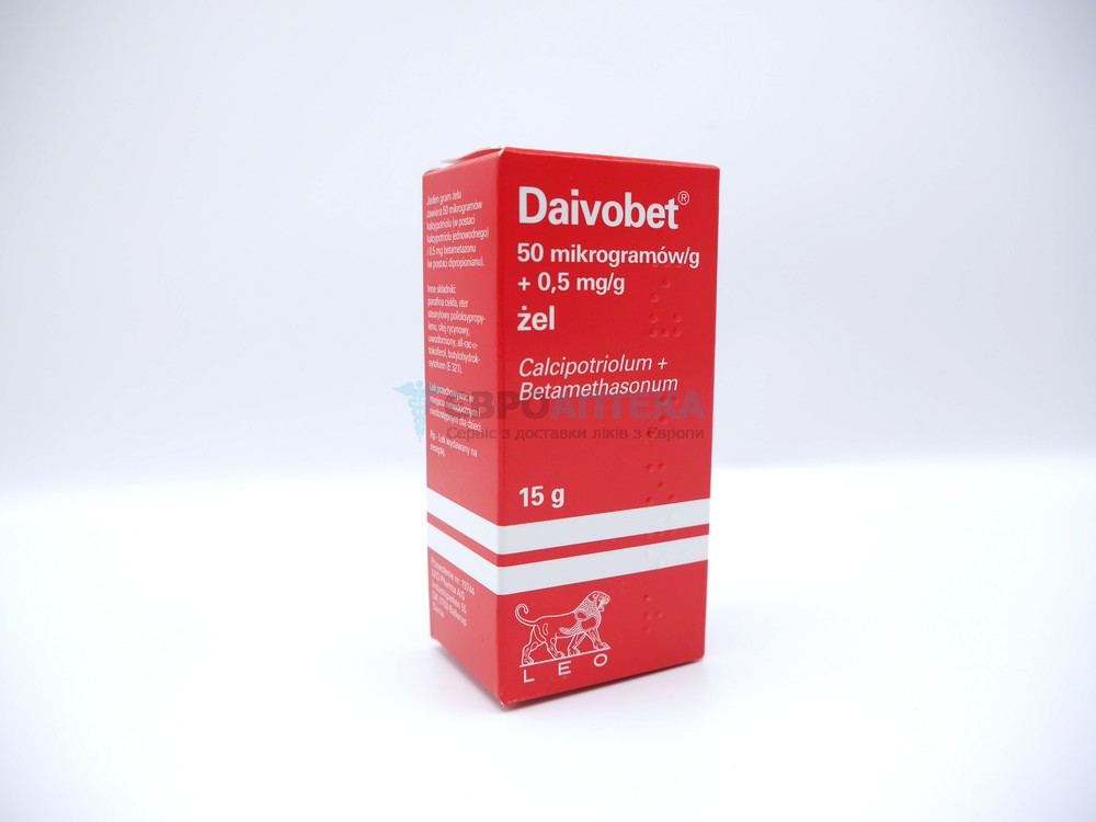 Дайвобет 50 мкг/г + 0,5 мг/г, 15 г - гель 5289