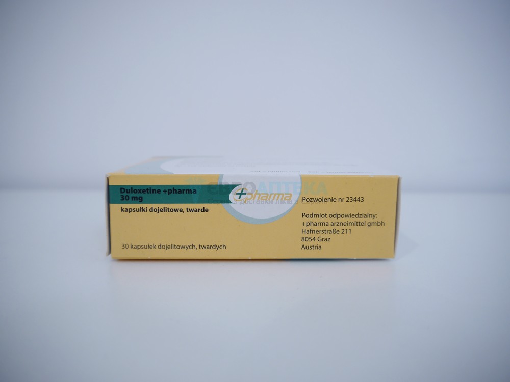 Дулоксетин +pharma 30 мг, №30 - капсули 6562