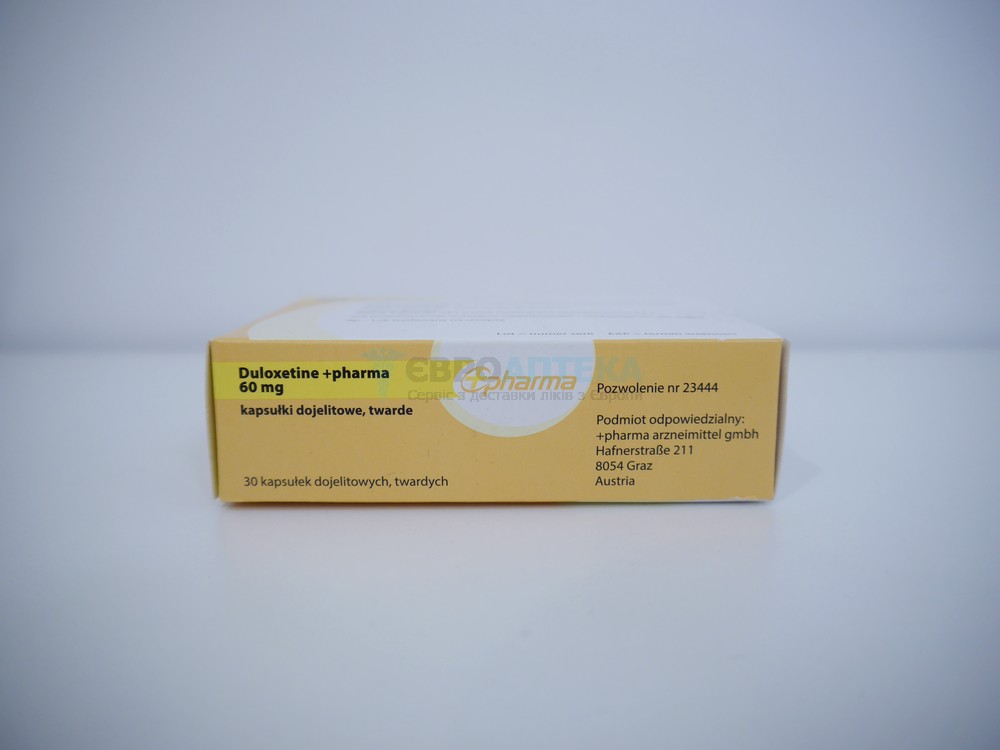 Дулоксетин +pharma 60 мг, №30 - капсули 6570