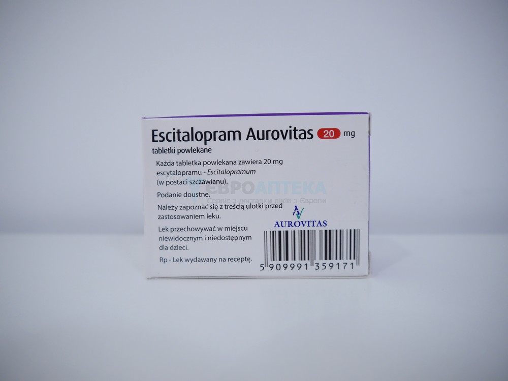 Есциталопрам 20 мг, №28 - таблетки 7272