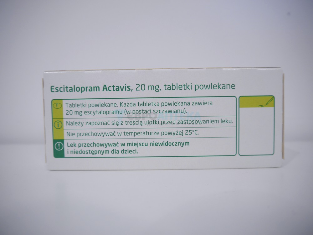 Есциталопрам 20 мг, №28 - таблетки 7020