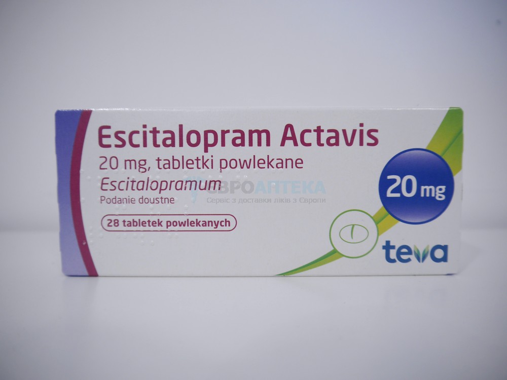 Эсциталопрам 20 мг, №28 - таблетки 7022