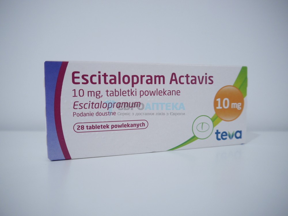 Есциталопрам Актавіс (Тева) 10 мг, №28 - таблетки 5871