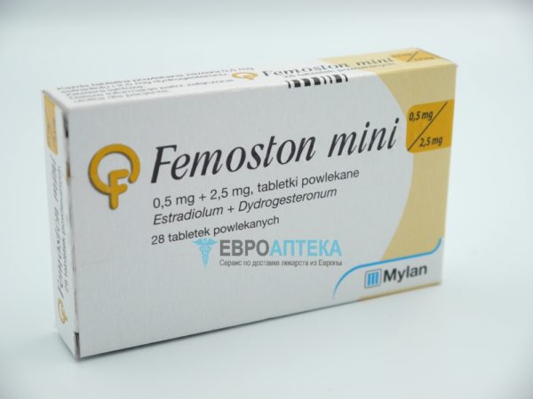 Фемостон Мини 0,5 мг + 2,5 мг - таблетки. Фото 1