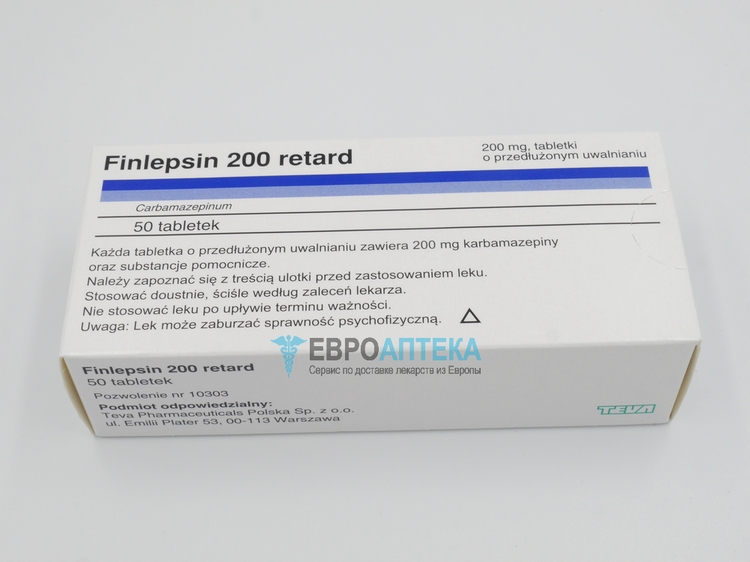 Купить Финлепсин Ретард 200 мг, №50 - таблетки | ЕвроАптека - сервис по .