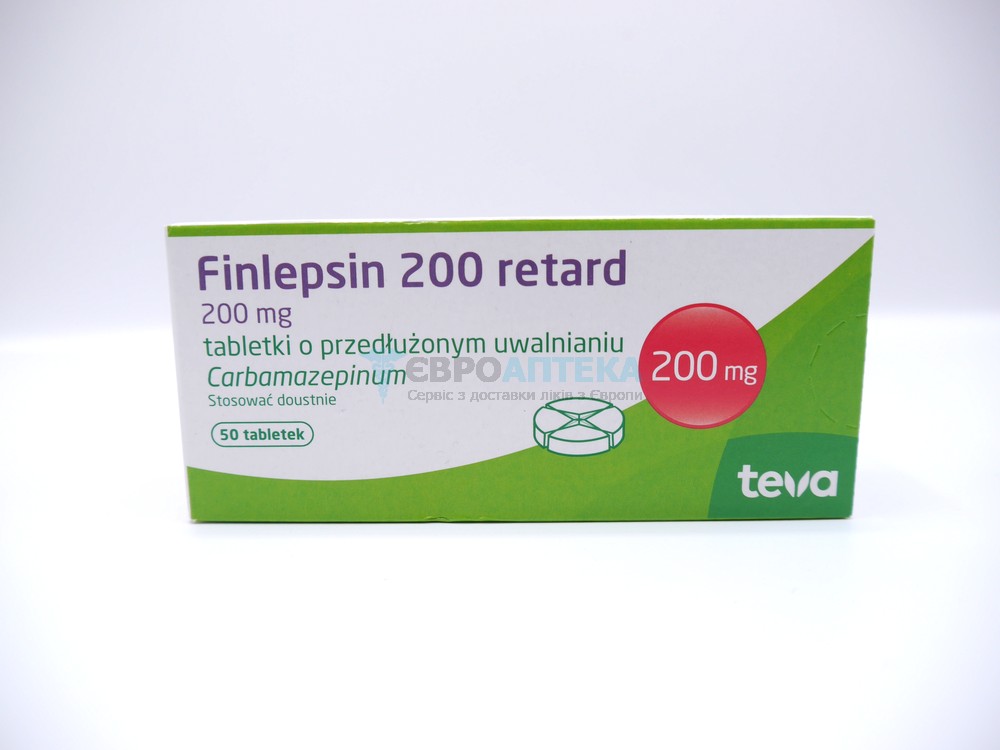 Финлепсин Ретард 200 мг, №50 - таблетки