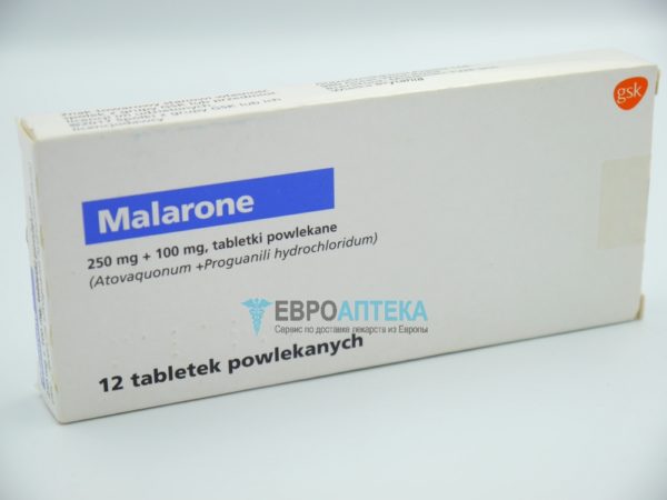 Маларон 250 мг + 100 мг, №12 - таблетки. Фото 1