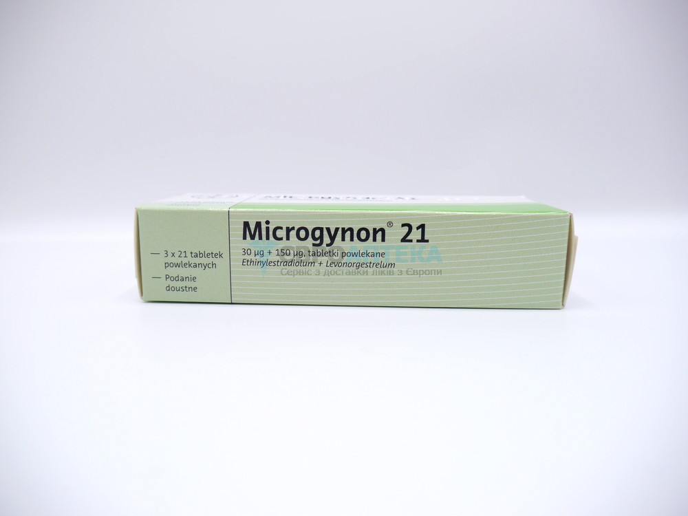 Мікрогінон 0.03 мг + 0.15 мг, №21 - таблетки 5364