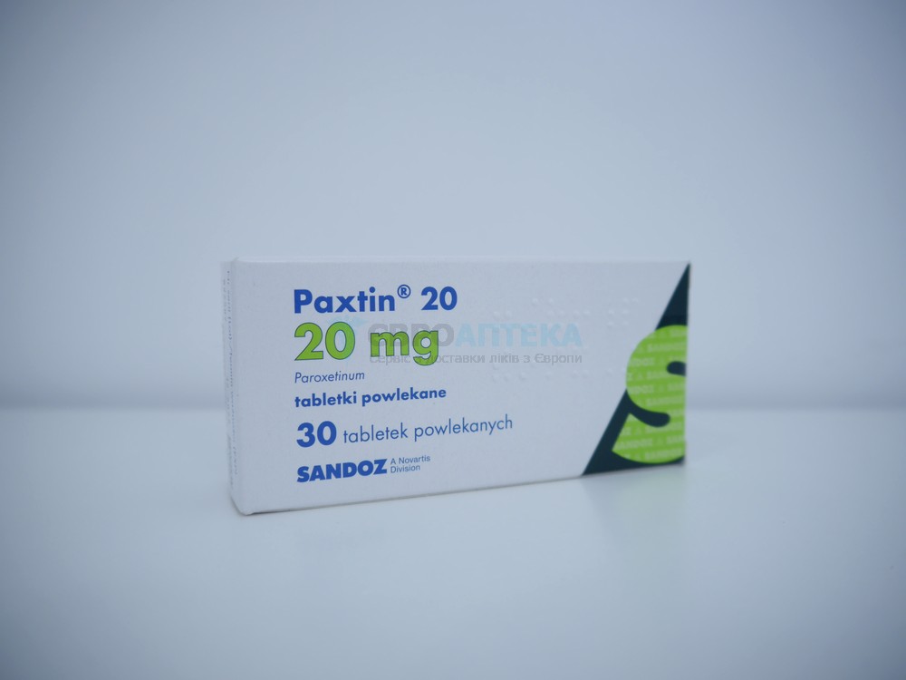 Пакстин (аналог Пароксетин) 20 мг, №30 - таблетки