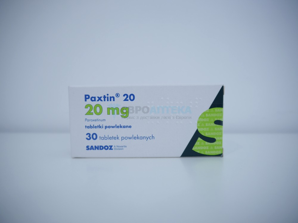 Пакстин (аналог Пароксетин) 20 мг, №30 - таблетки 6614