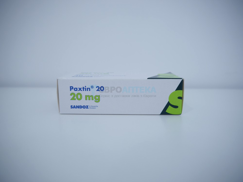 Пакстин (аналог Пароксетин) 20 мг, №30 - таблетки 6611