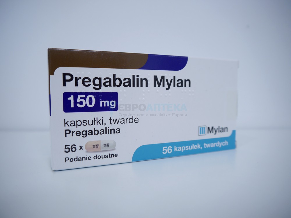Прегабалін Mylan 150 мг, №56 - капсули