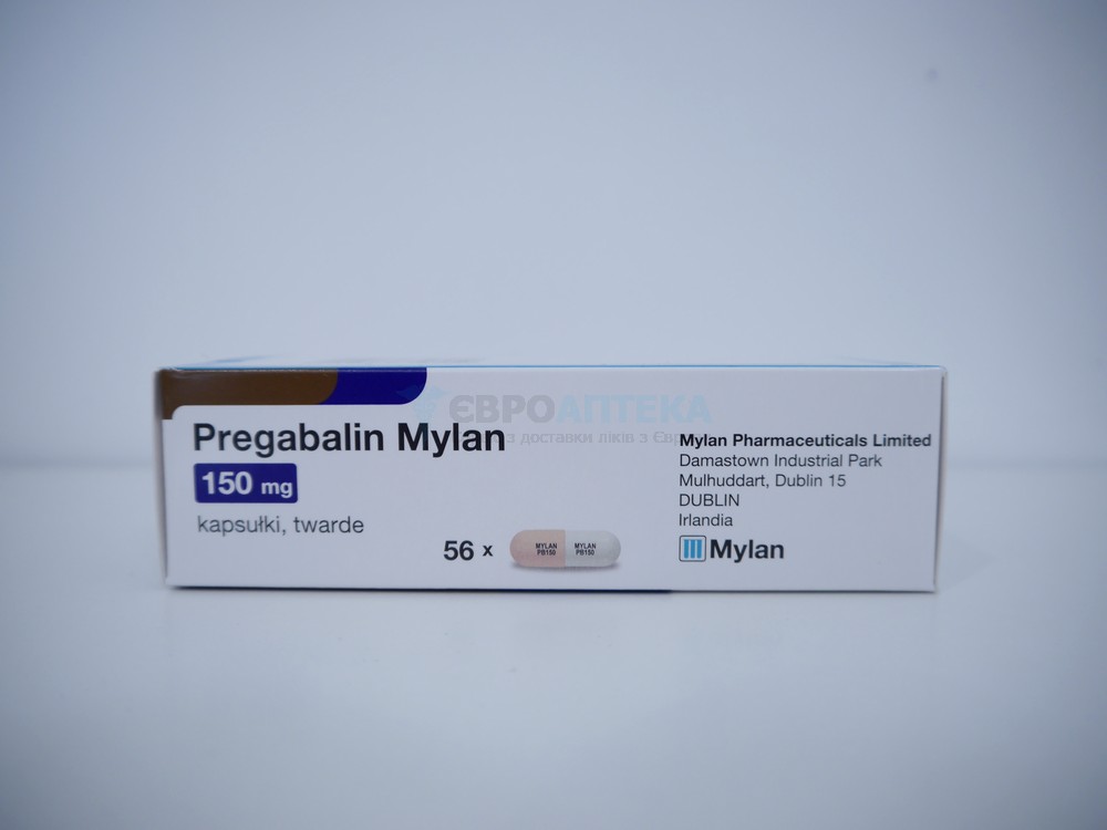 Прегабалин Mylan 150 мг, №56 - капсулы 7127