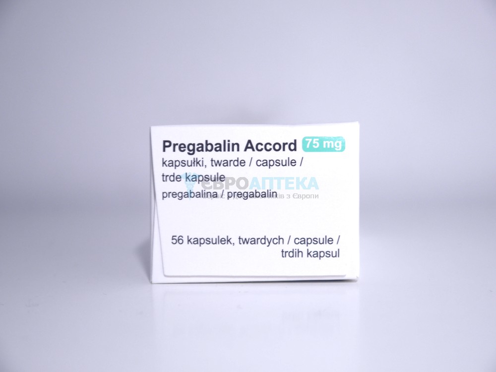 Прегабалин Аккорд 75 мг, №56 - капсулы 5570