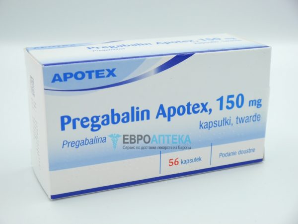 Прегабалин Апотекс 150 мг, №56 - капсулы. Фото 1