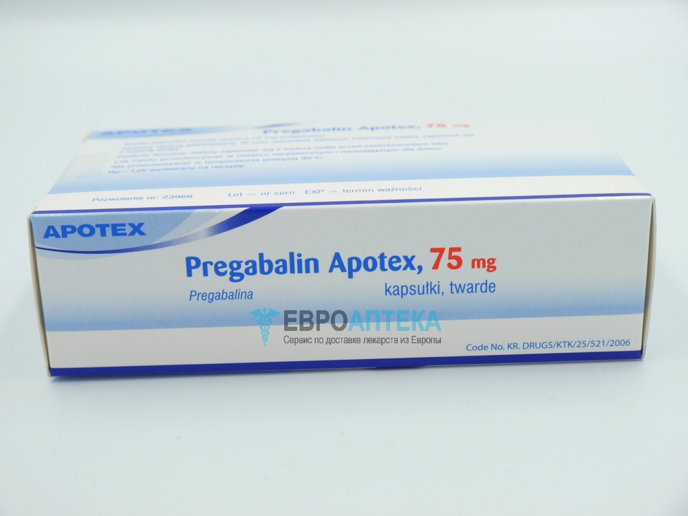 Купить Прегабалин Апотекс 75 мг, №56 - капсулы | ЕвроАптека - сервис по .