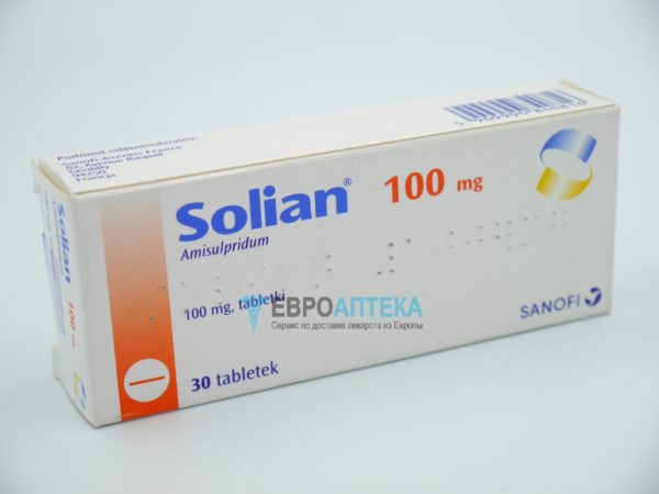 Солиан 100 мг, 30 таб. Фото 1