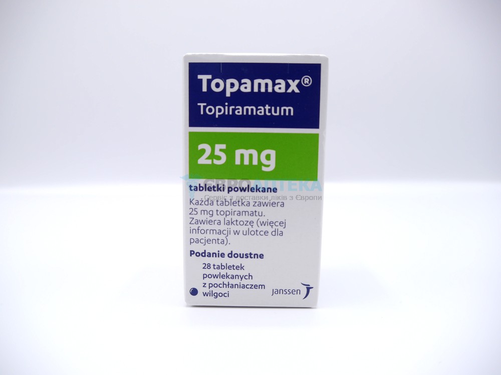 Топамакс 25 мг, №28 - таблетки