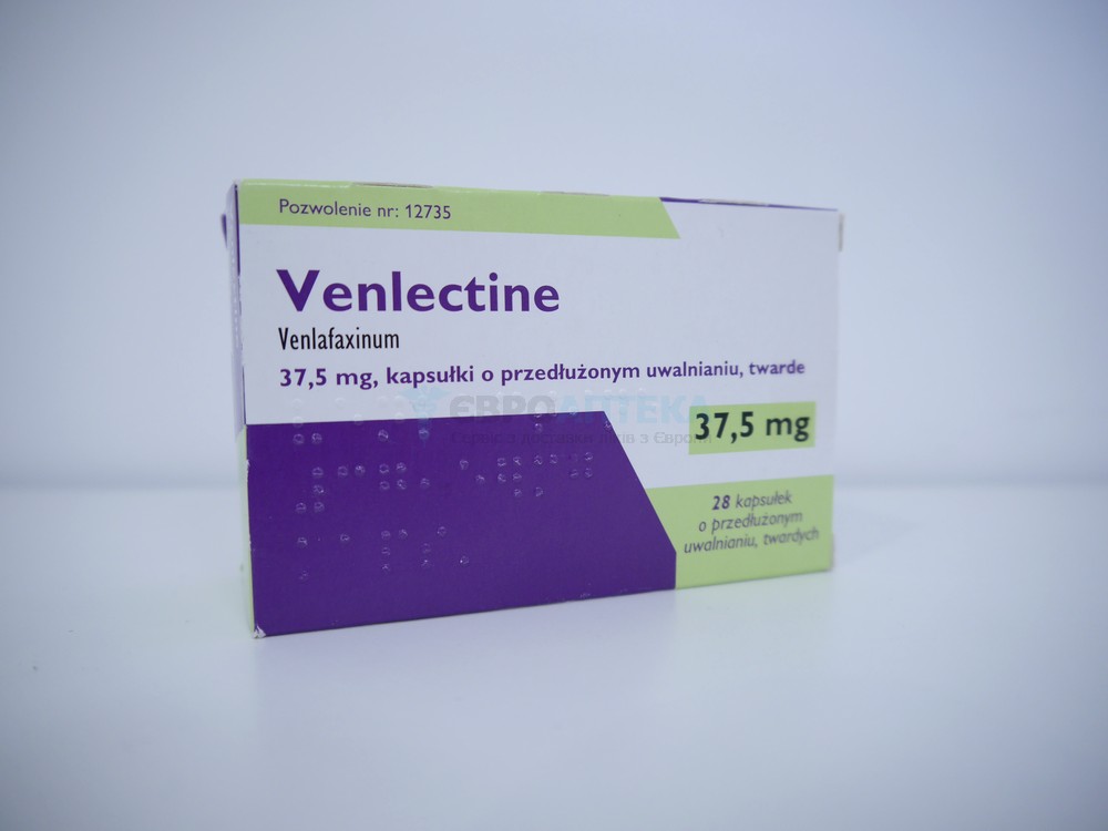 Венлектин (аналог Велаксин) - 37.5 мг, №28 - капсулы